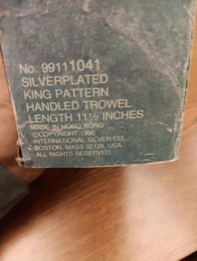 Vintage Silver Plated Cake Trowel International Silver Company Ornate Decor