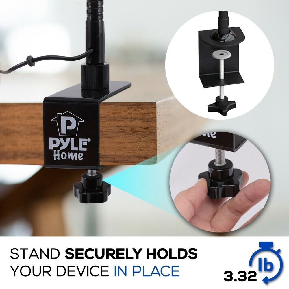 Pyle Universal Holder Adjustable Stand Securely 300° Rotatable 8.0"-10.1" Tablet