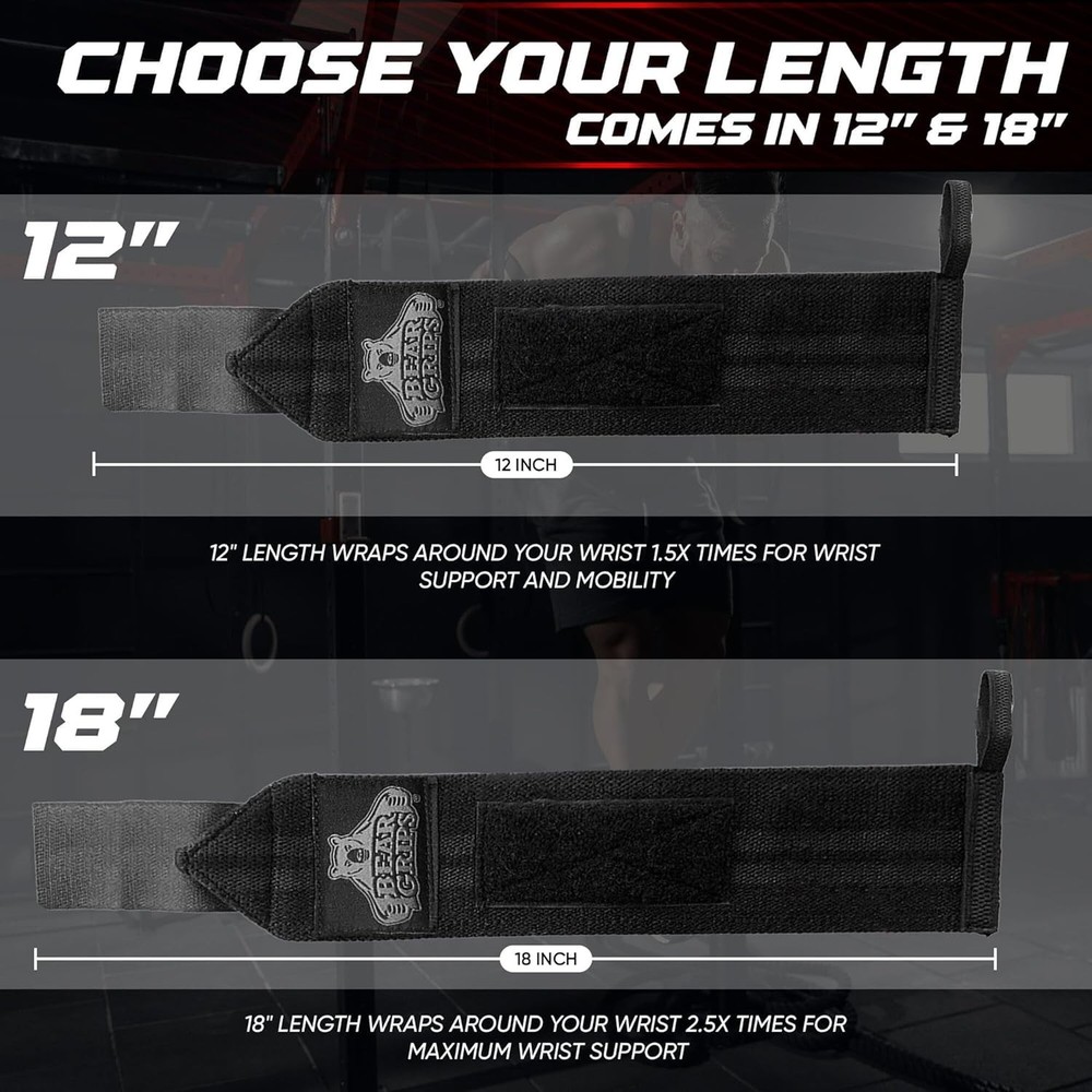 Ultimate Wrist Support Wraps for Weightlifting - Compression & Stability Focused