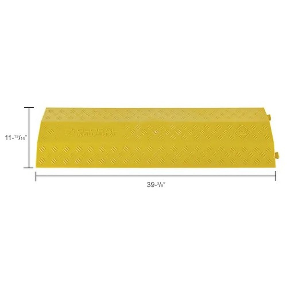 1-Channel Drop Over Cable Protector, 18,000 lbs. Capacity, Yellow