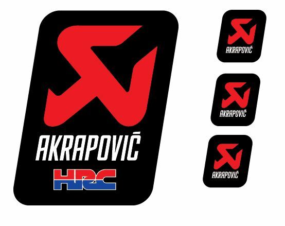 4 Sticker AKRAPOVIC HRC High Temperatures White