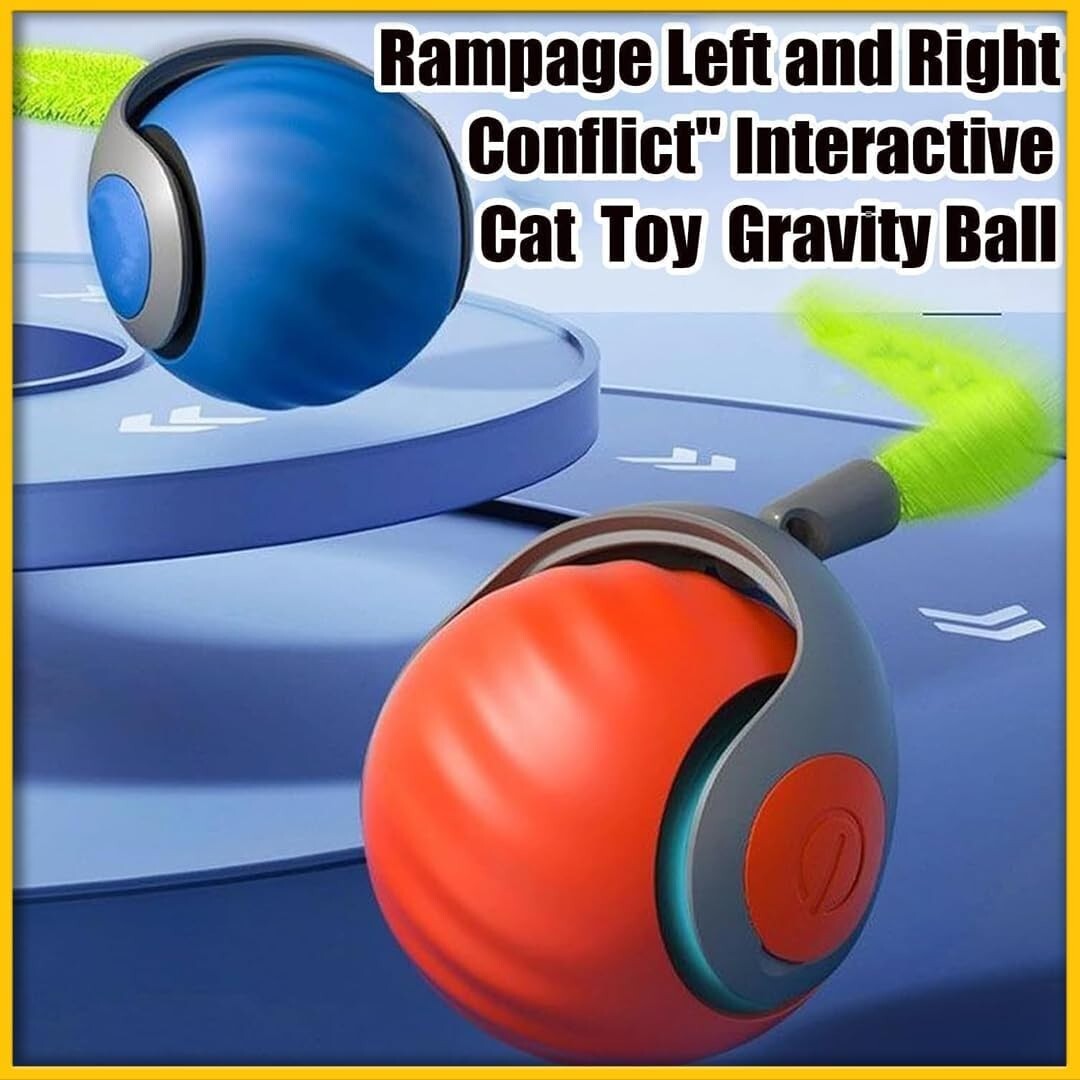 Speedy Tail 3.0 Pet Toy, 2025 New Automatic Moving Dog Balls Blue & Orange 2PCS