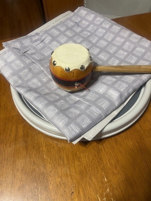 Wooden Monkey Drum Spinning Double Sided