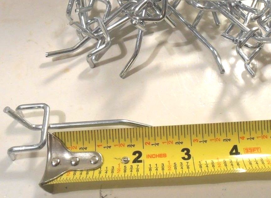 PEG HOOKS 50 PC. 2" inch PEGBOARD HOOKS  PEG BOARD HOOKS