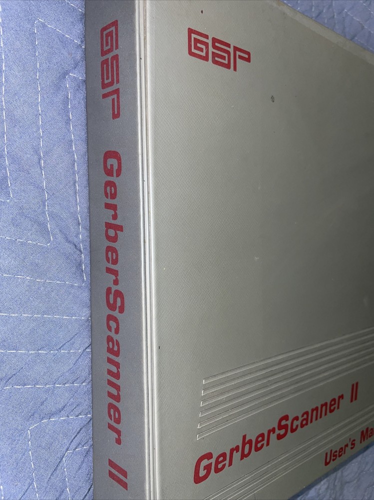 GSP GERBER SCIENTIFIC Gerber Scanner ll USER'S & Reference MANUAL 1988