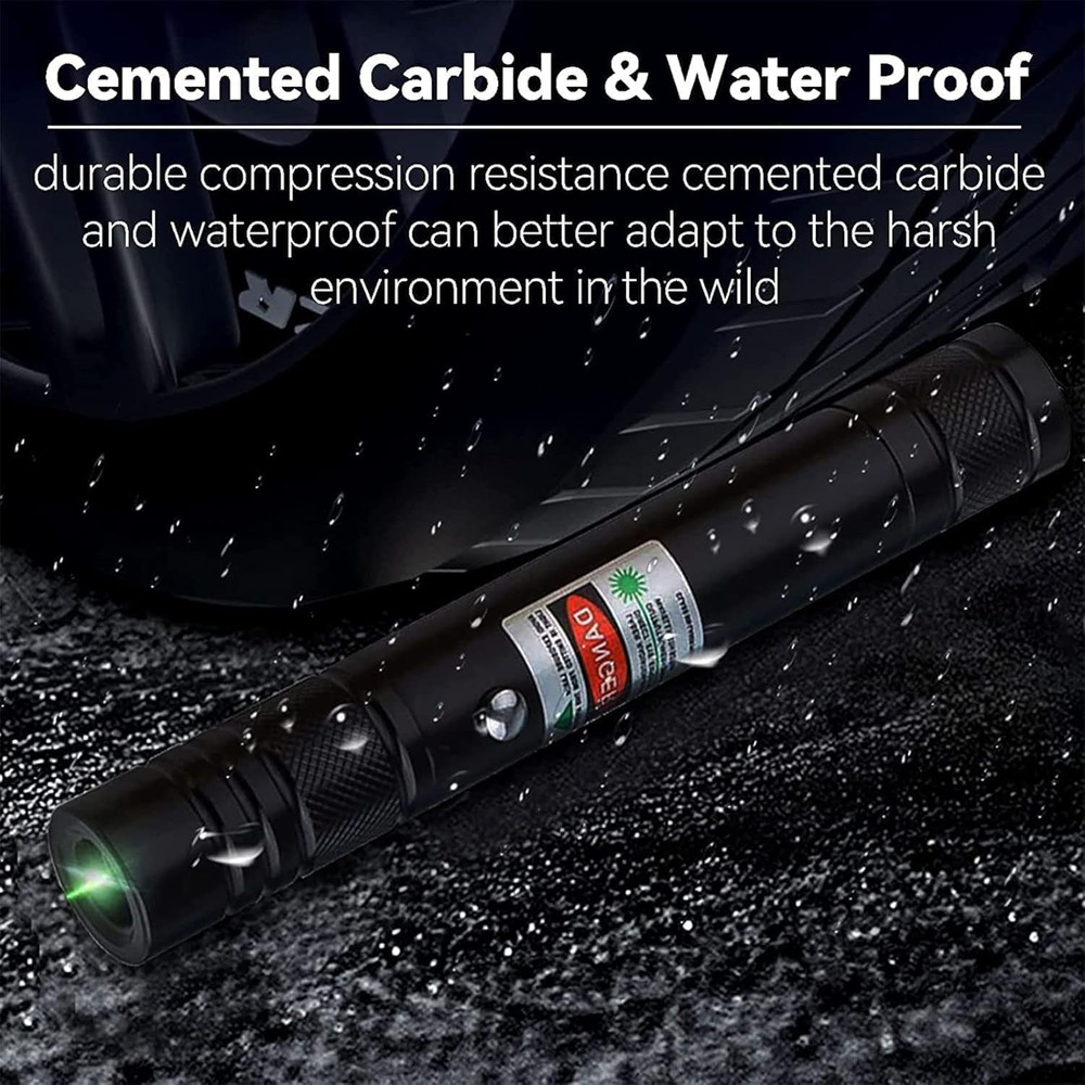 IVVTRYI Long Range High Power Tactical Green Beam Flashlight Laser Pointer Recha