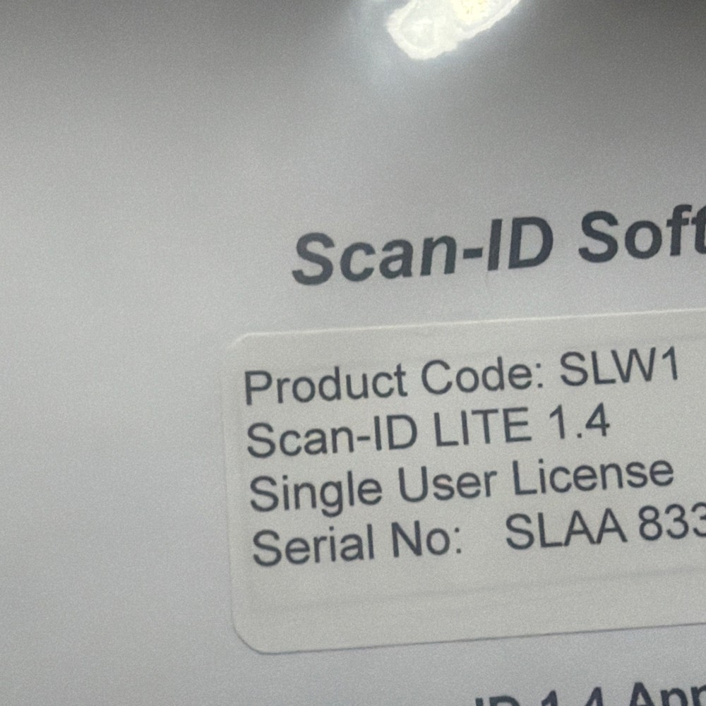 Scan-ID BCR 901 scanner SLA1 + Scan-ID LITE Version software for Windows