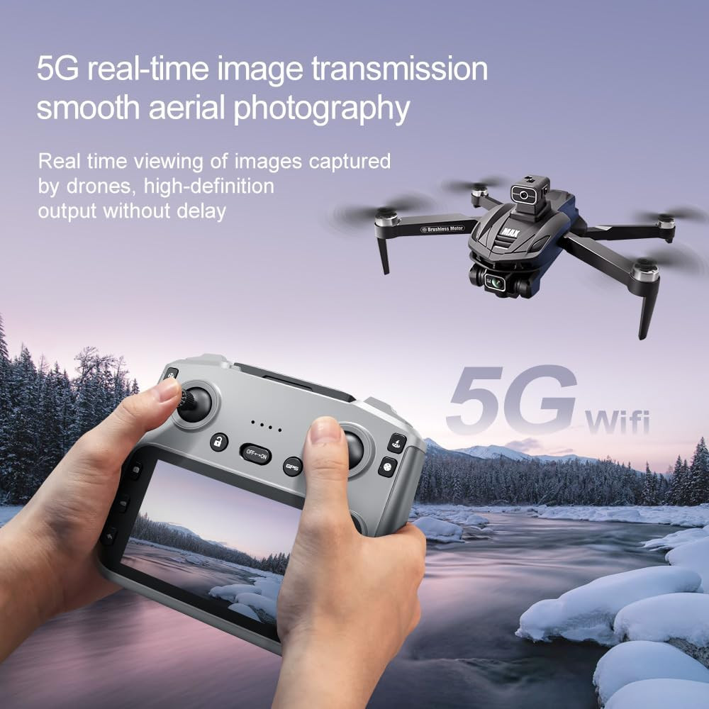 GPS Drone with 4K Camera, 4.5" LCD Display Screen Controller- 3,280Ft RC Range,