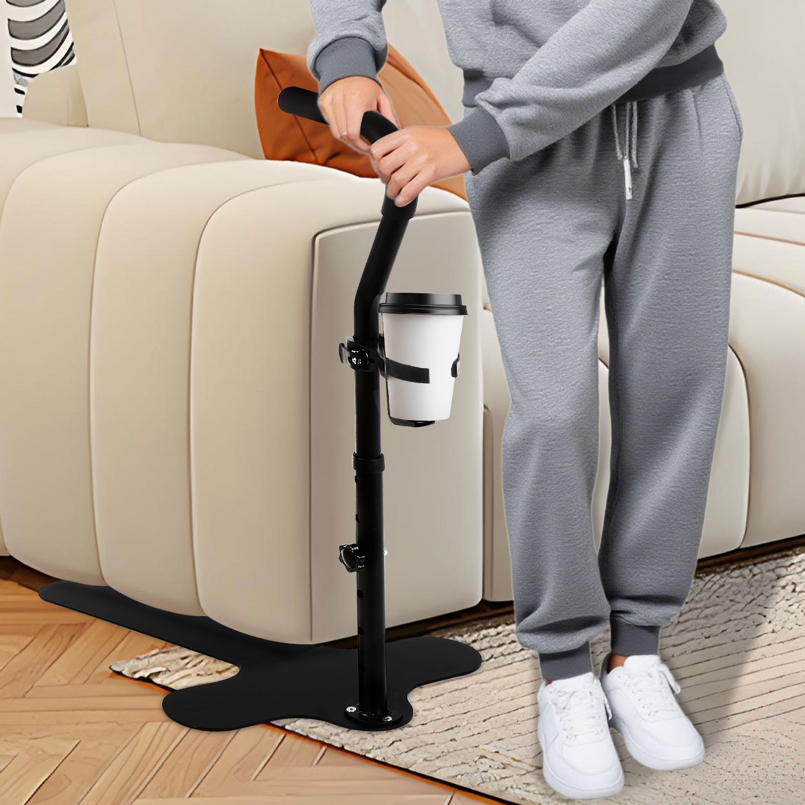 Couch Stand Assist with Cup Holder, 6 Adjustable Heights Chair Lift for Seniors