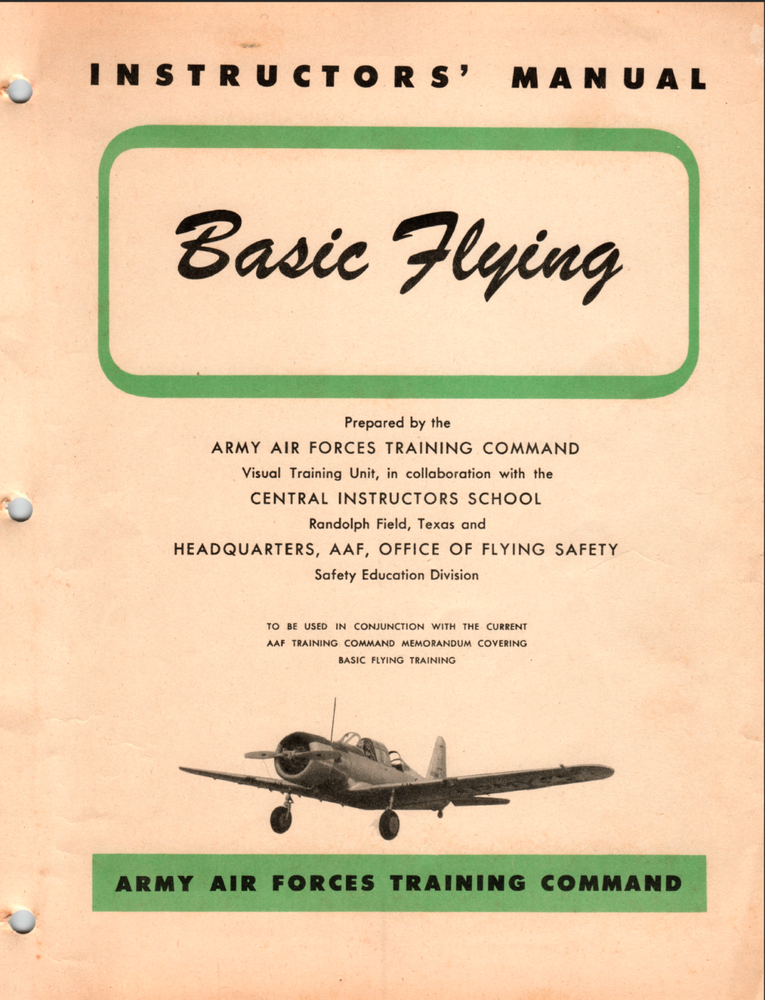 150 Page AAF INSTRUCTORS' MANUAL BASIC FLYING Vultee BT-13 Valiant on Data DVD