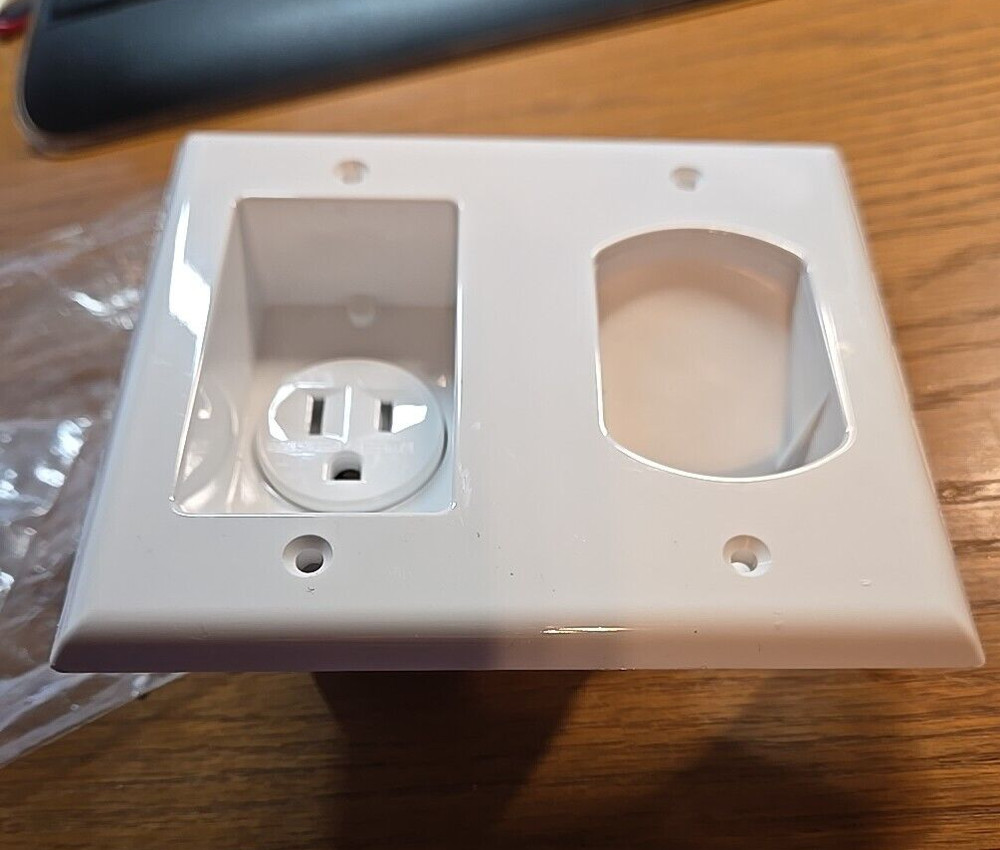 DataComm Electronics Flat Panel TV Cable Organizer White 50-3323-WH KIT