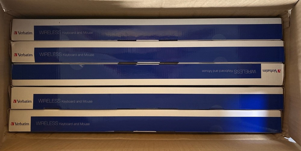 Verbatim Wireless Keyboard & Mouse (5 Pack) Bundle Box