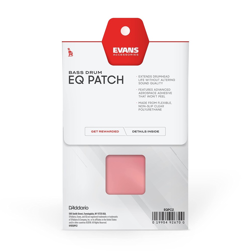 EQ Double Pedal Patch, Clear Plastic