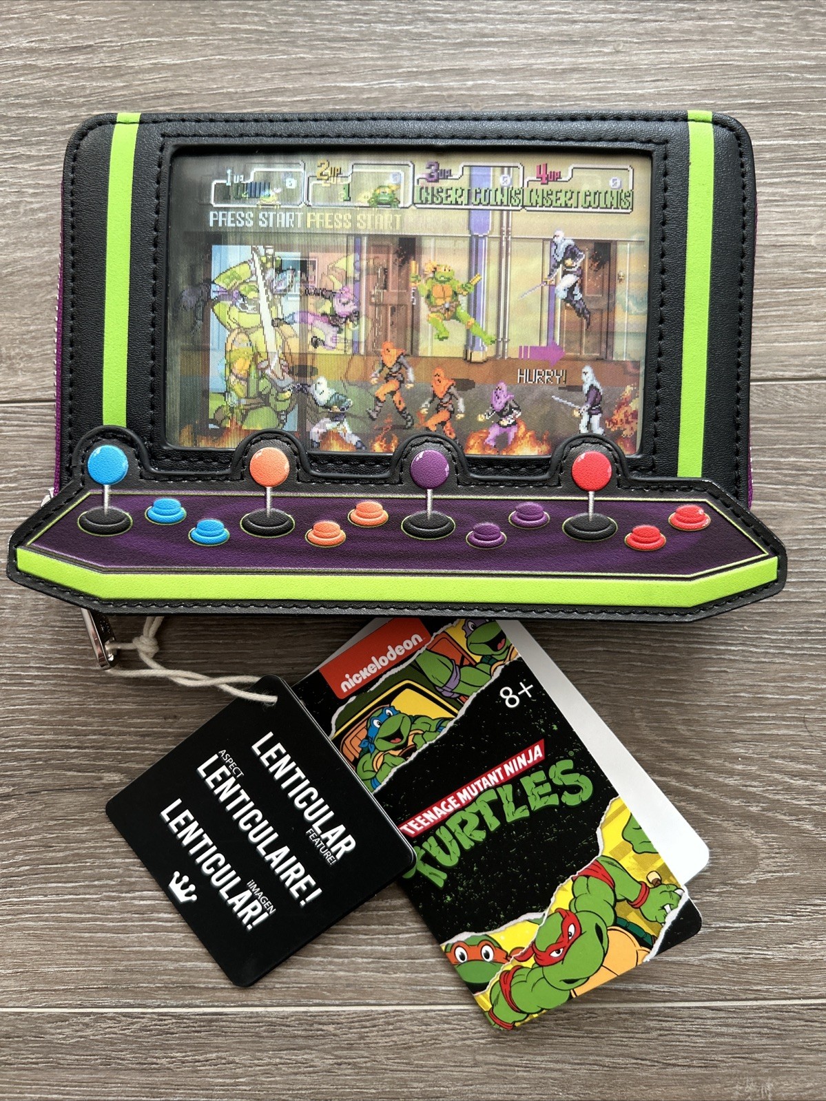 Teenage Mutant Ninja Turtles Loungefly 40th Anniversary Vintage Arcade Wallet