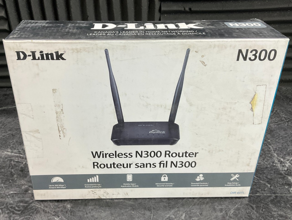 D-Link Wireless 300 Router DIR-605L ✨🔥✨NEW OPEN BOX! UNTESTED!✨🔥✨