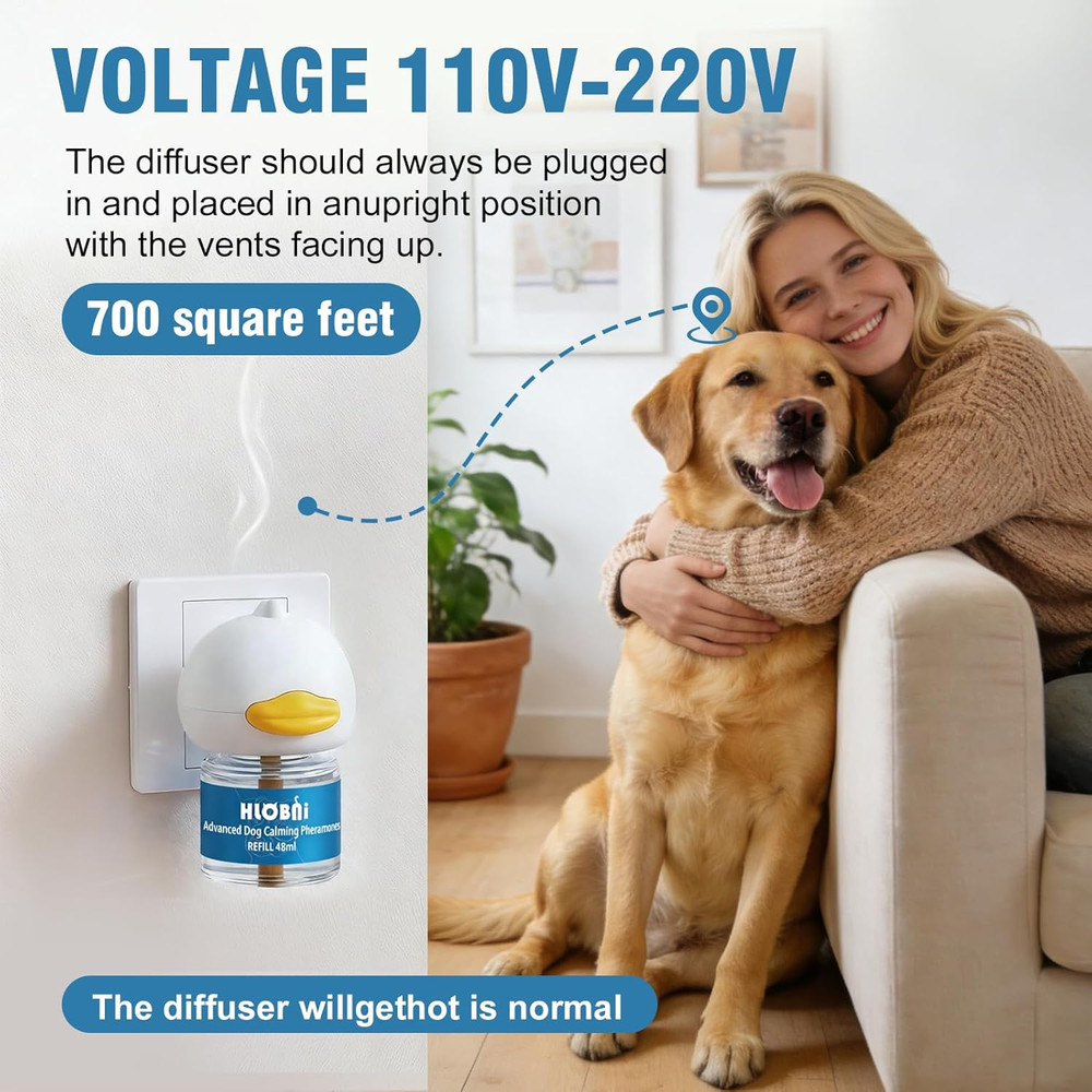 Dog Calming Diffuser – 2-Pack Dog Pheromone Calming Diffuser Kit for Stress, Anx