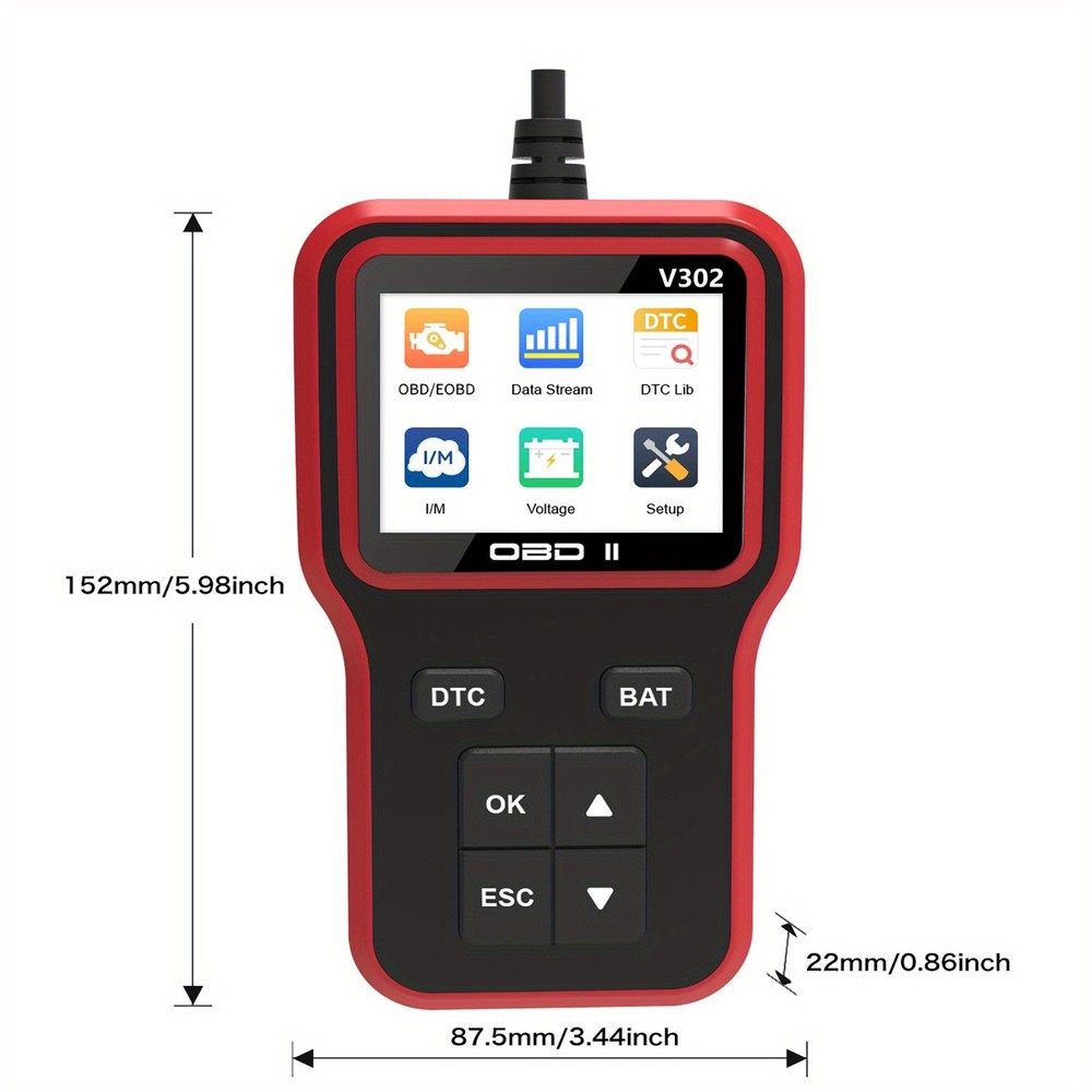 OBD2 Scanner Car Code Reader Diagnostic Tool EOBD Check Engine Light Live Data