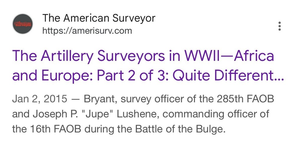 Original WWII US Army 16th Field Artillery Observation Bn Officers ID Card