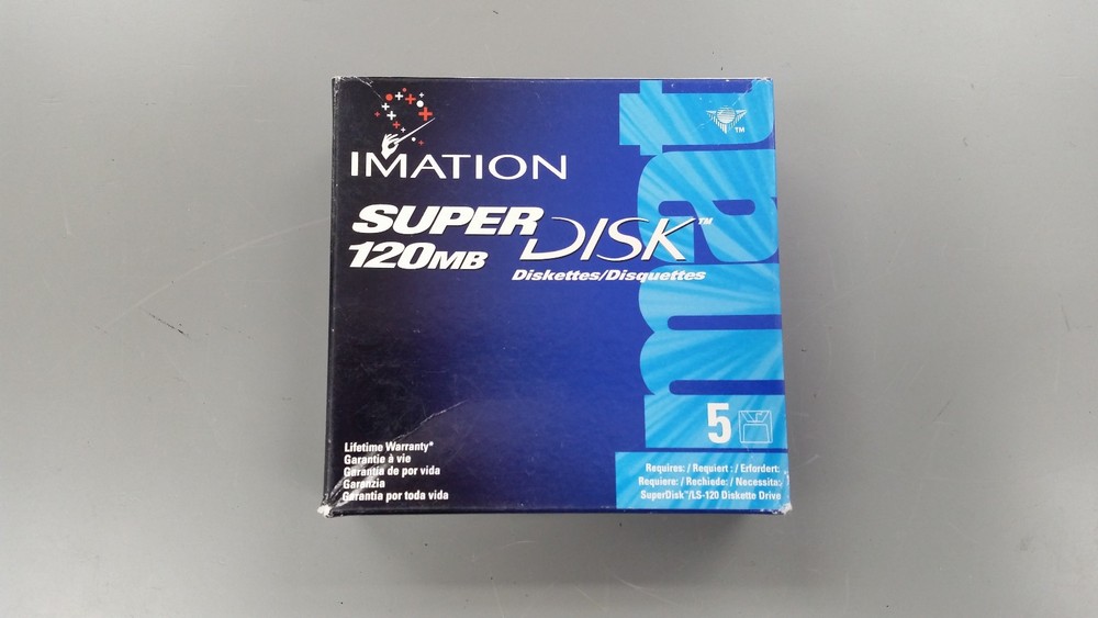 5PK Imation Super Disk Drive 120MB NOS for MAC/PC