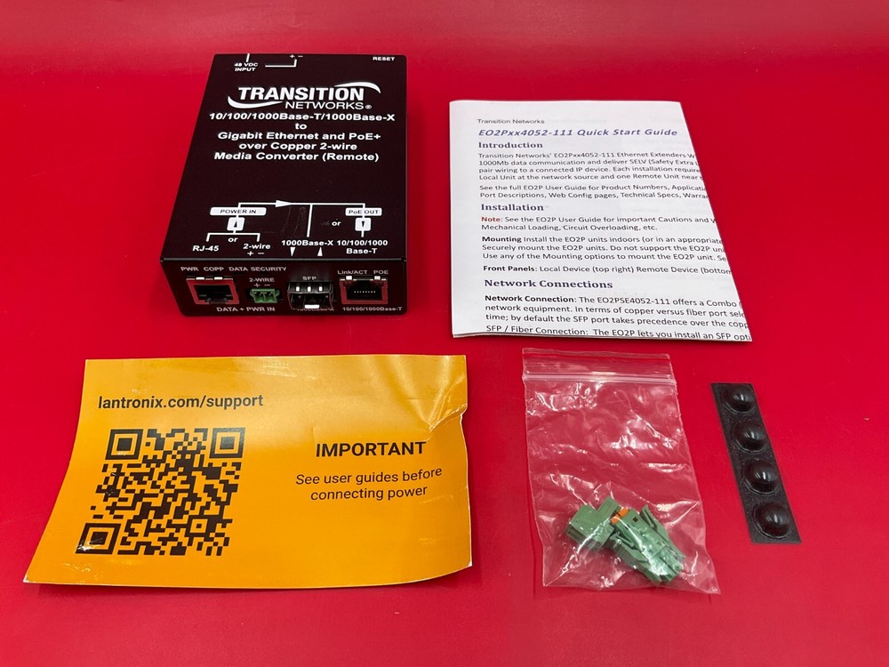 Transition Networks Ethernet Over 2Wire Extender EO2PD4052-111 ✅❤️✅❤️ NEW!