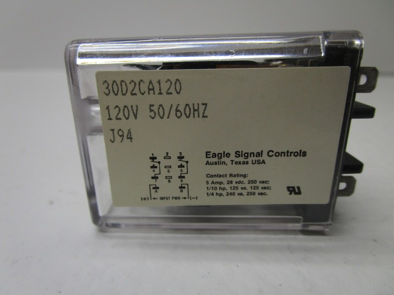 EAGLE SIGNAL 30D2CA120 RELAY 120V UNMP