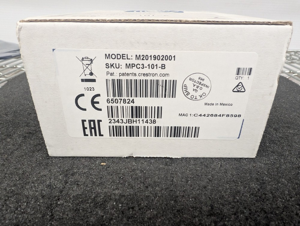 New, Crestron, MPC3-101-B, 3-Series Media Presentation Controller, Black