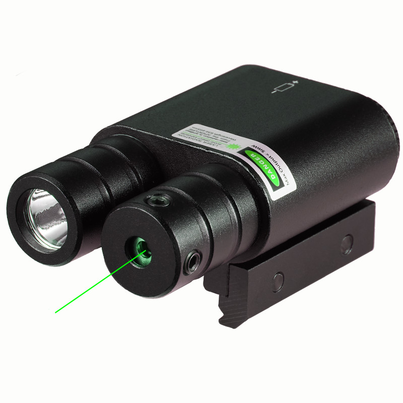 Mini Green Laser Dot Sight Combo with Flashlight & 20mm Picatinny Mount