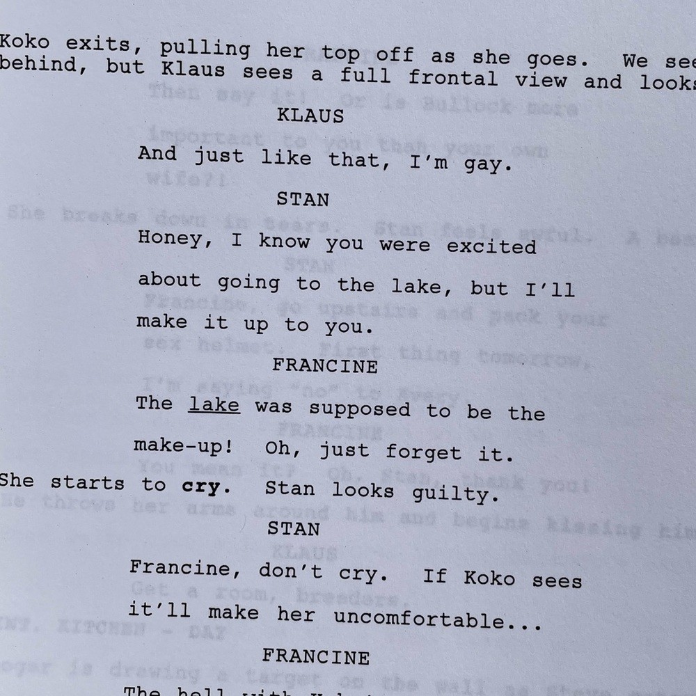 American Dad Original 2007 Production Used Table Draft Script One Little Word