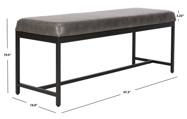 Safavieh CHASE FAUX LEATHER BENCH, Reduced Price 2172770050 BCH6204B