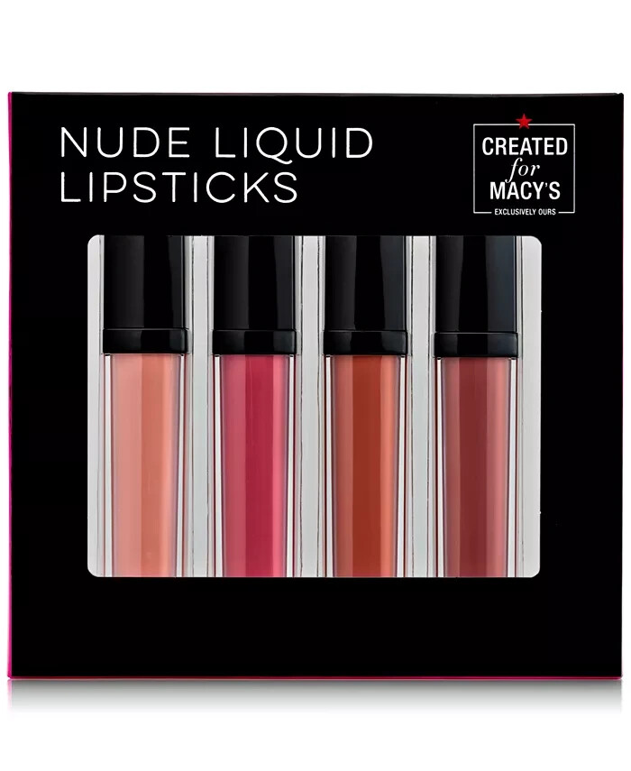 4pc Nude Liquid Lipstick Set Created for Macys
