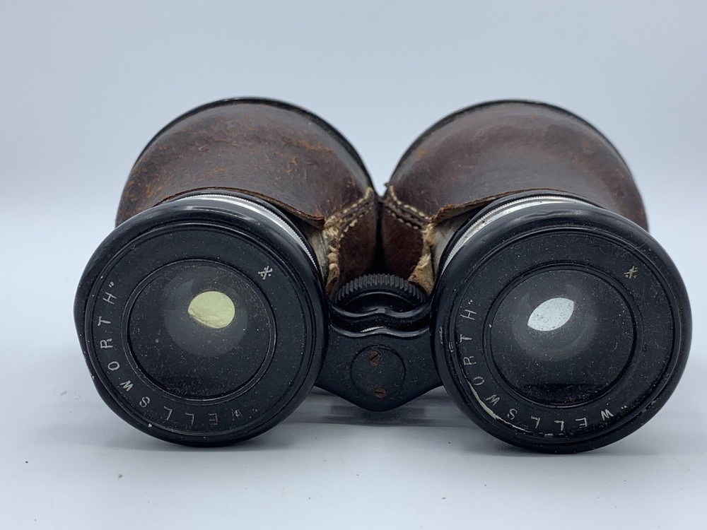 Vintage Wellsworth Leather Wrapped Binoculars