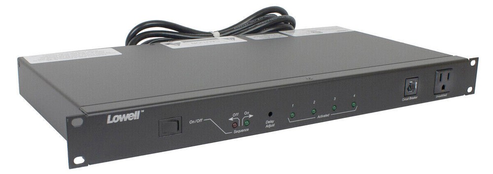 Lowell ACR-SEQ4-1509 Rack Mount Power Outlets Sequencer