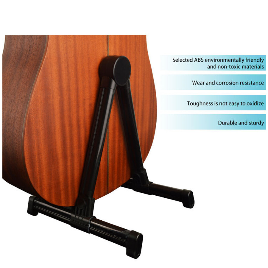 Guitar Stand Electric Bass Ukulele Folding A-Frame Foldable Portable Music Stand