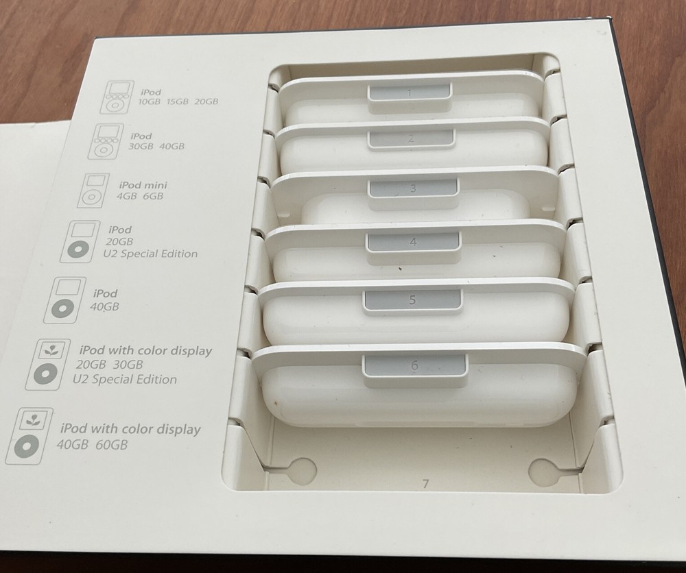 Authentic Apple i Pod box 6 NEW adapters 2005