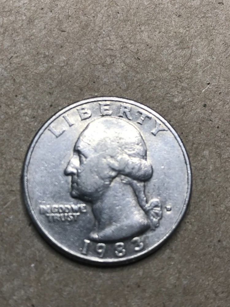 1983 P WASHINGTON QUARTER ERROR ! FILLED IN P MINT MARK ERROR