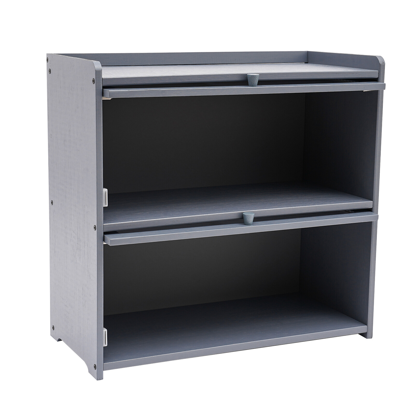 Modern Two-tier Storage Cabinet, Countertop Storage Cabinet, Gray Cabinet New