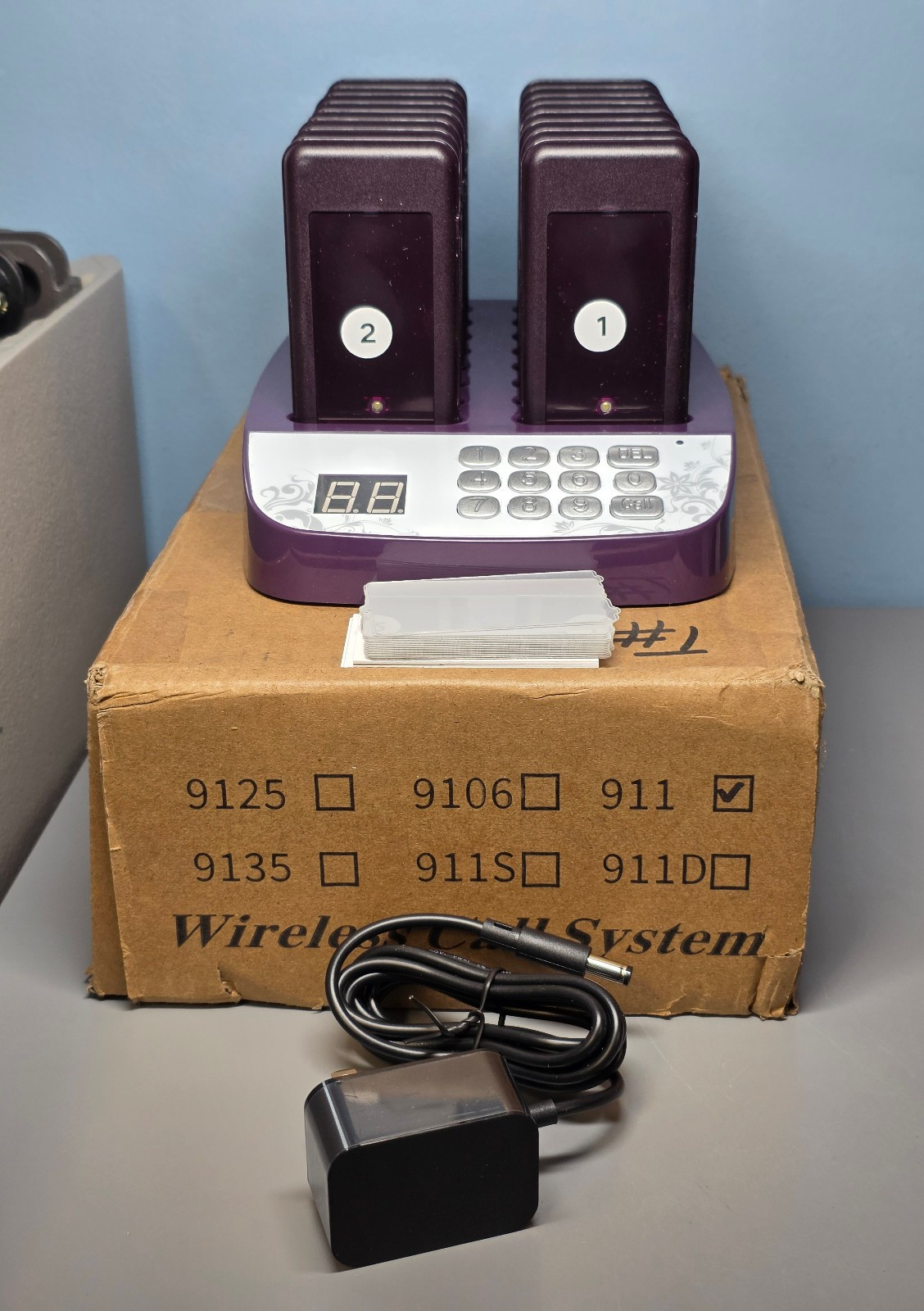 Wireless Restaurant Pager Guest Paging System 16 Beepers Queuing Calling Pagers