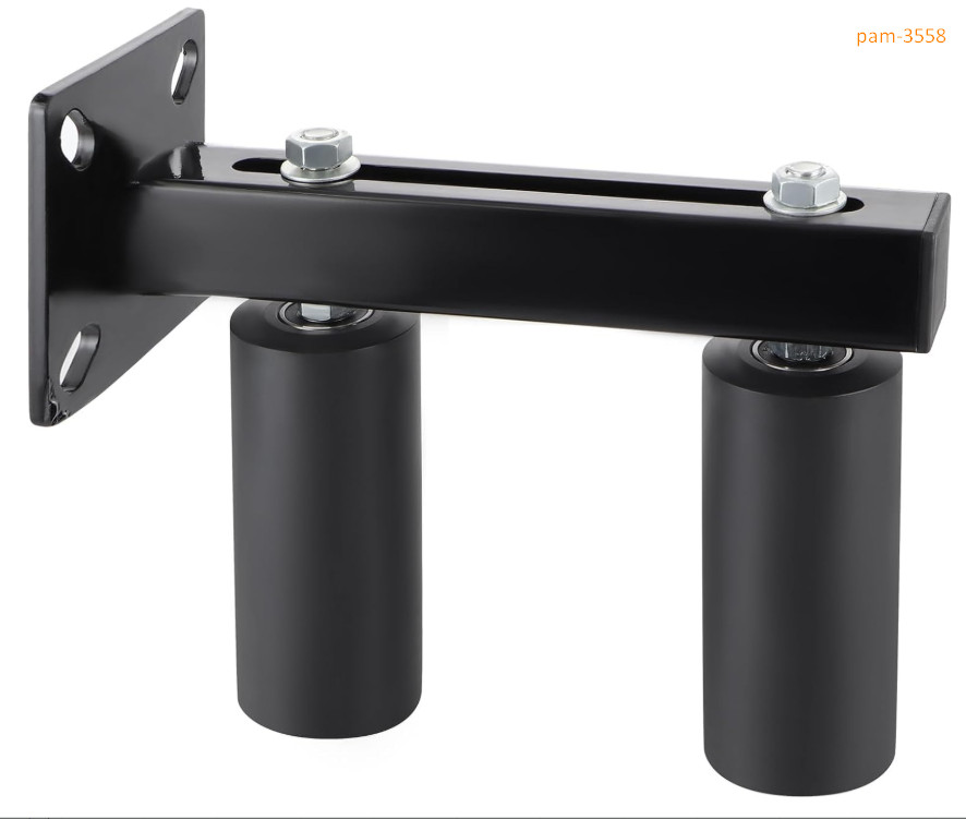 6" UHMW Slide Gate Guide Roller, Adjustable Gate Support Assembly