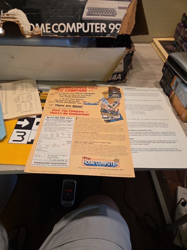 Vintage Texas Instruments Ti-99/4A (PHCOO4A) Home Computer Bundle Untested