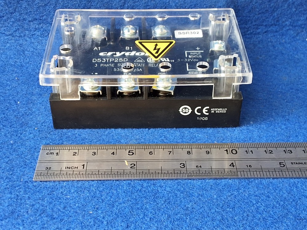 Crydom D53TP25D 3 Phase Solid State Relay 530V 25A 4-32VDC