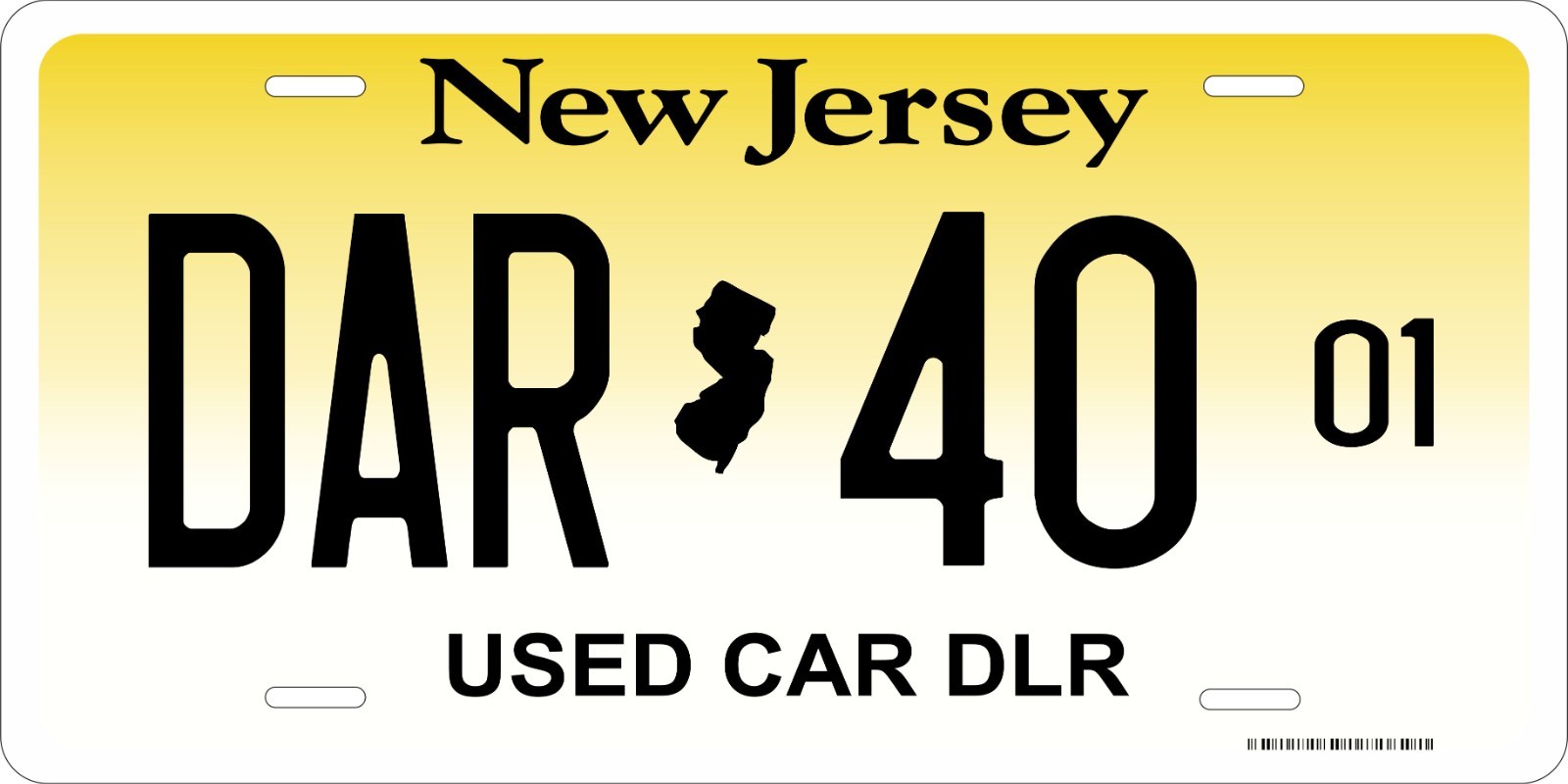 New Jersey Dealer License Plate Personalized Novelty Custom Car Auto