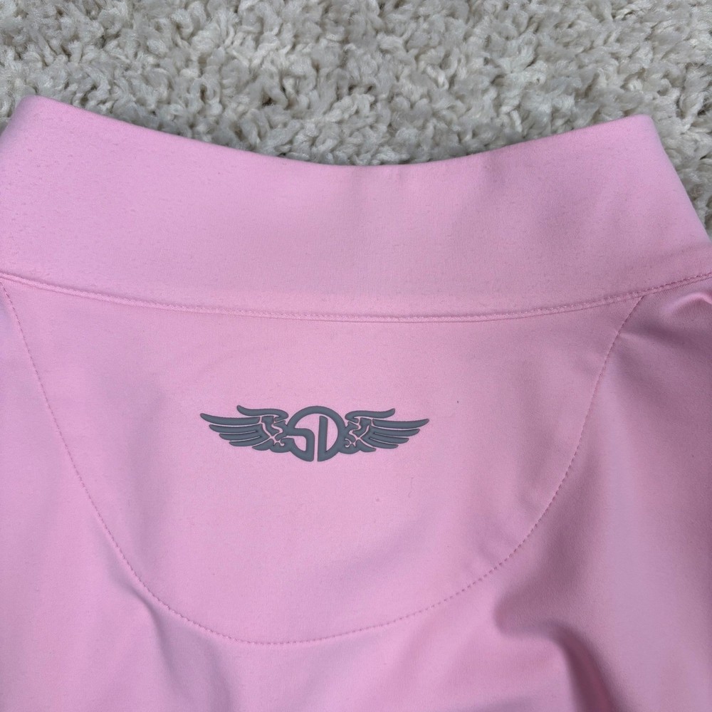Straight Down Patron 1/4 Zip Men Medium Pink NEW Performance Pullover Golfcore
