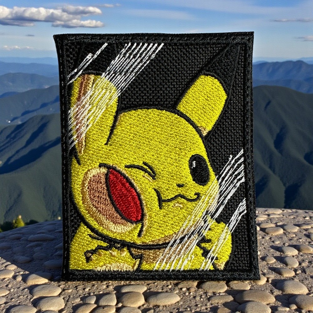 Pickachu Embroidery Patch Multi Sizes 2.97" -4.94"