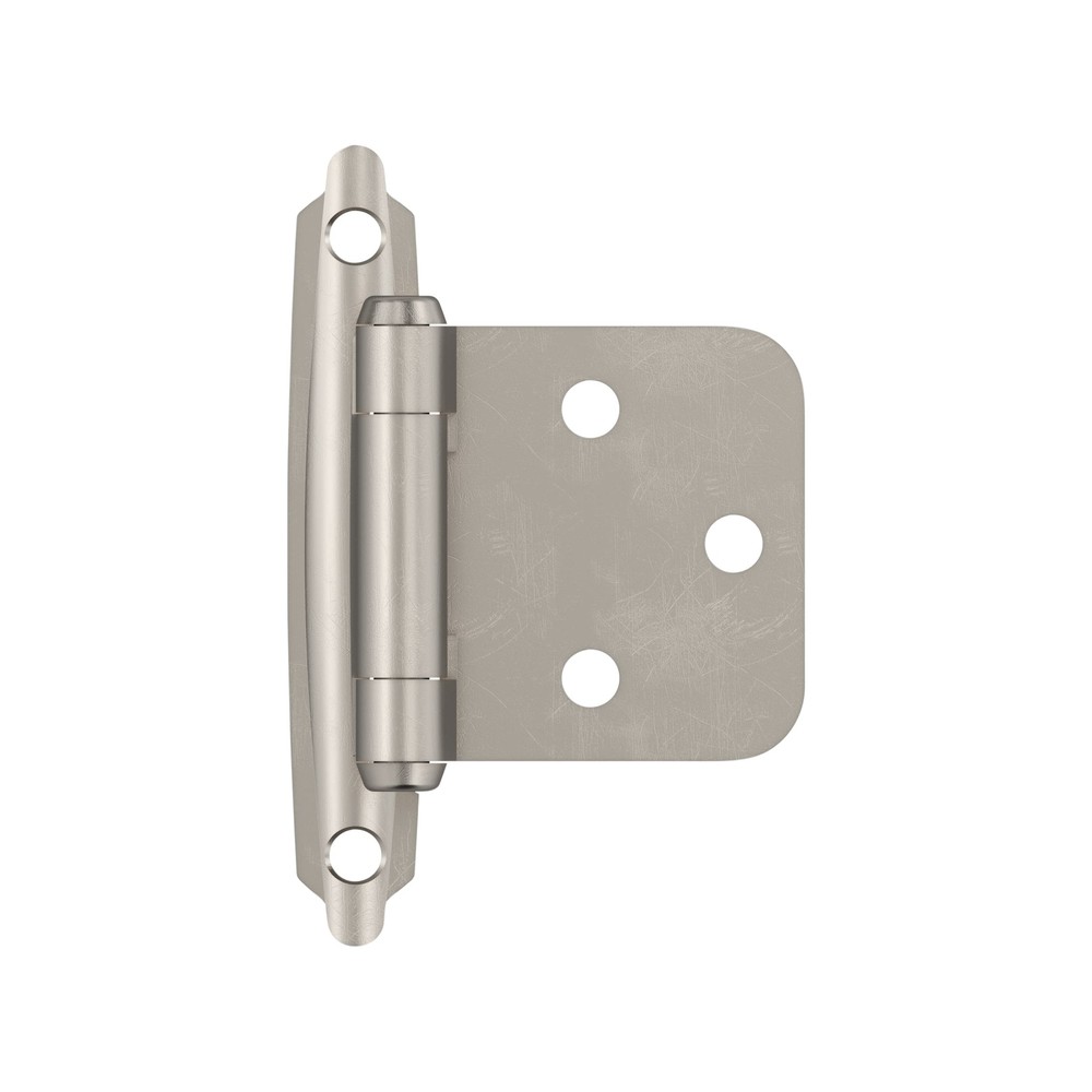 | Cabinet Hinge | Variable Overlay Hinge | Satin Nickel | 10 Pack | Self-Clos...