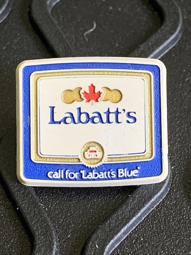 Labatts Beer Call for Labatts Blue Lapel Pin Button  Plastic 1”