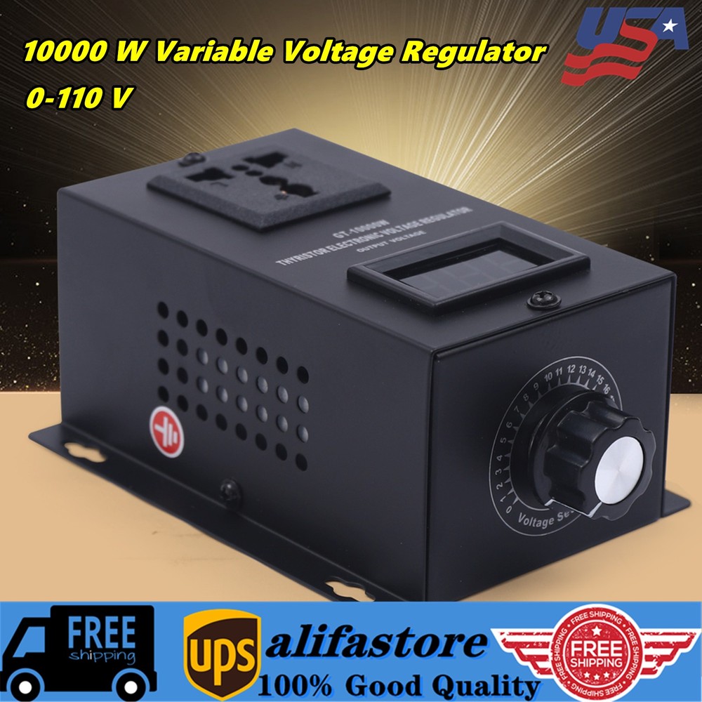 10000W Variable Voltage Regulator Dimmer Motor Speed Controller AC 110V SCR New