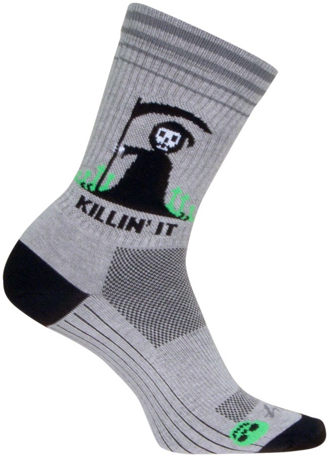 SockGuy Killin' It Crew Sock - 6", Small/Medium