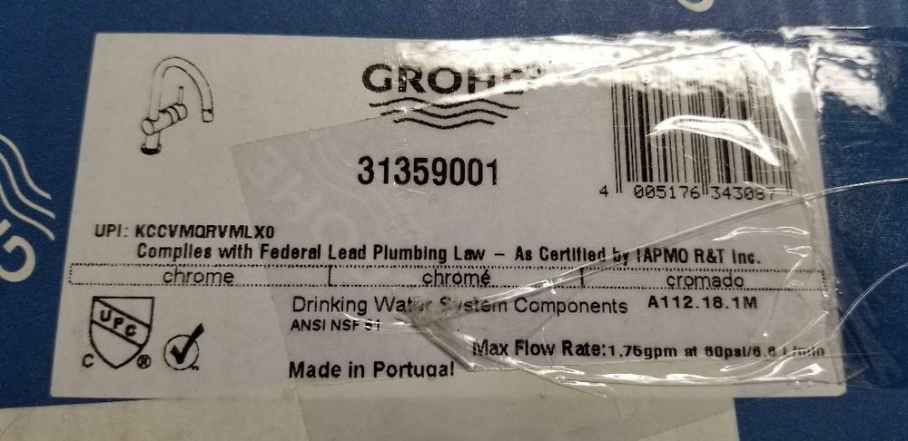 Grohe 31359 Single-Handle Pull Down Kitchen Faucet Dual Spray w/ Touch Technolog