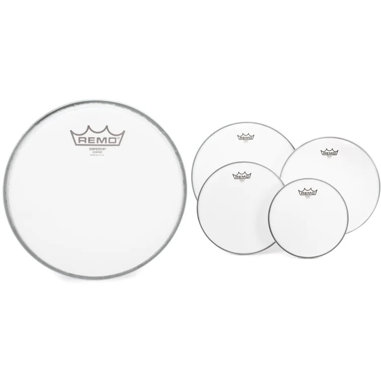 Remo Emperor Coated 5-piece Tom Drumhead Bundle