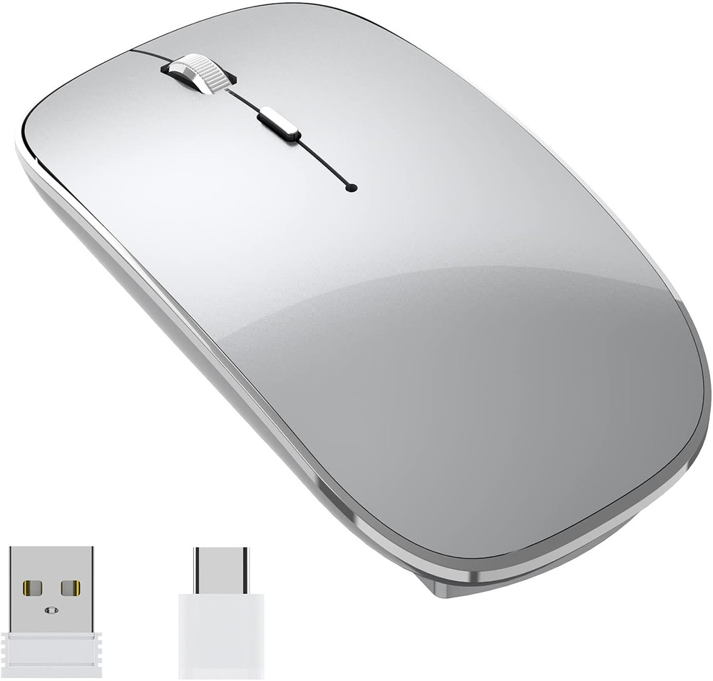 Wireless Mouse Chargeable Portable Silent USB and Type-C Dual Mode Wireless Mous